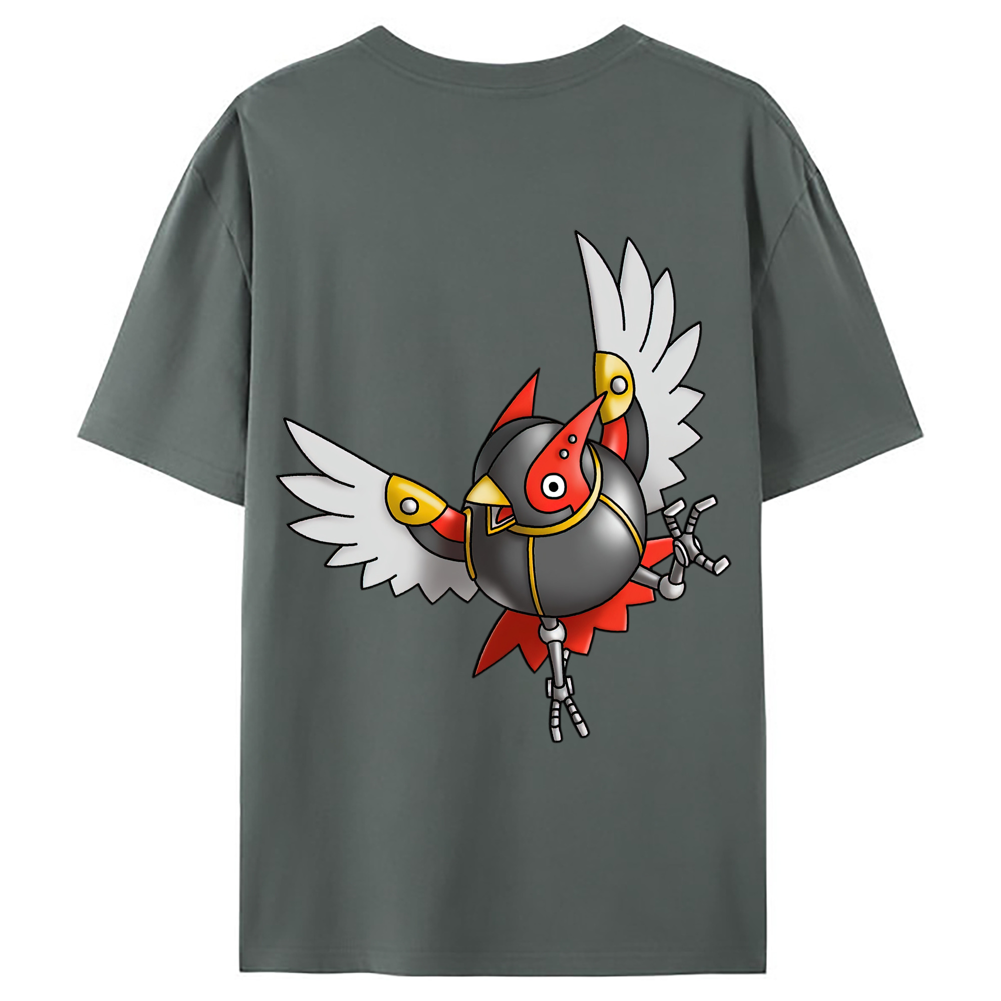 （画像用） ドラゴンクエスト Doragon Kuesuto Dragon Quest 綿100％ メンズ半袖Tシャツ（バックプリント） 通気性